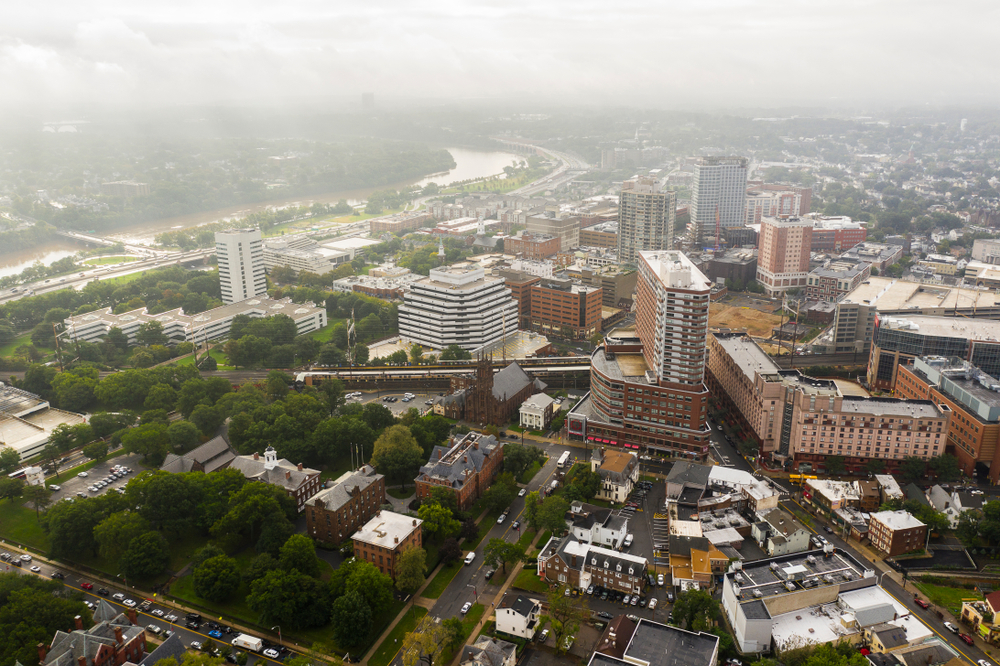 Aerial view of Brunswick new jersey