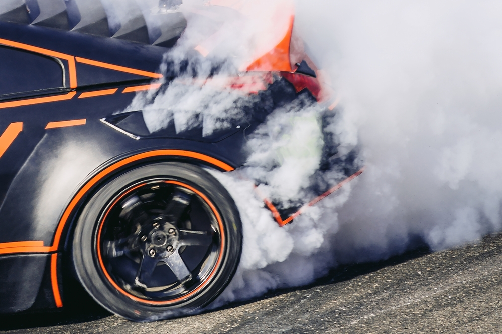 Drift tires in full performance
