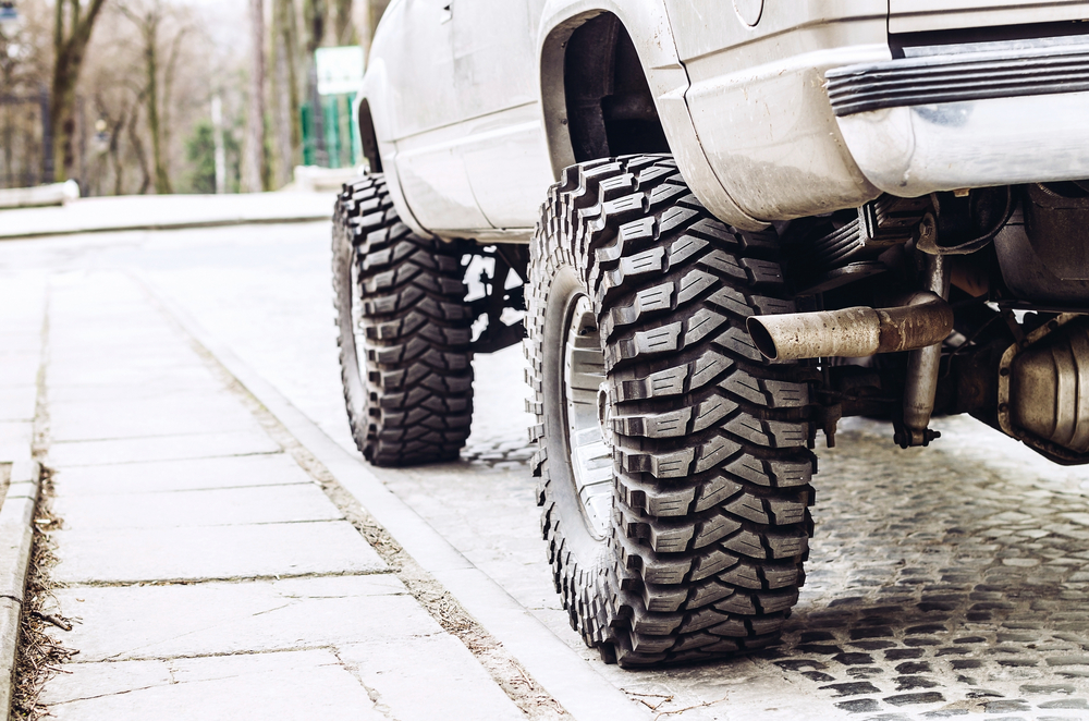 Lifted with all terrain tires