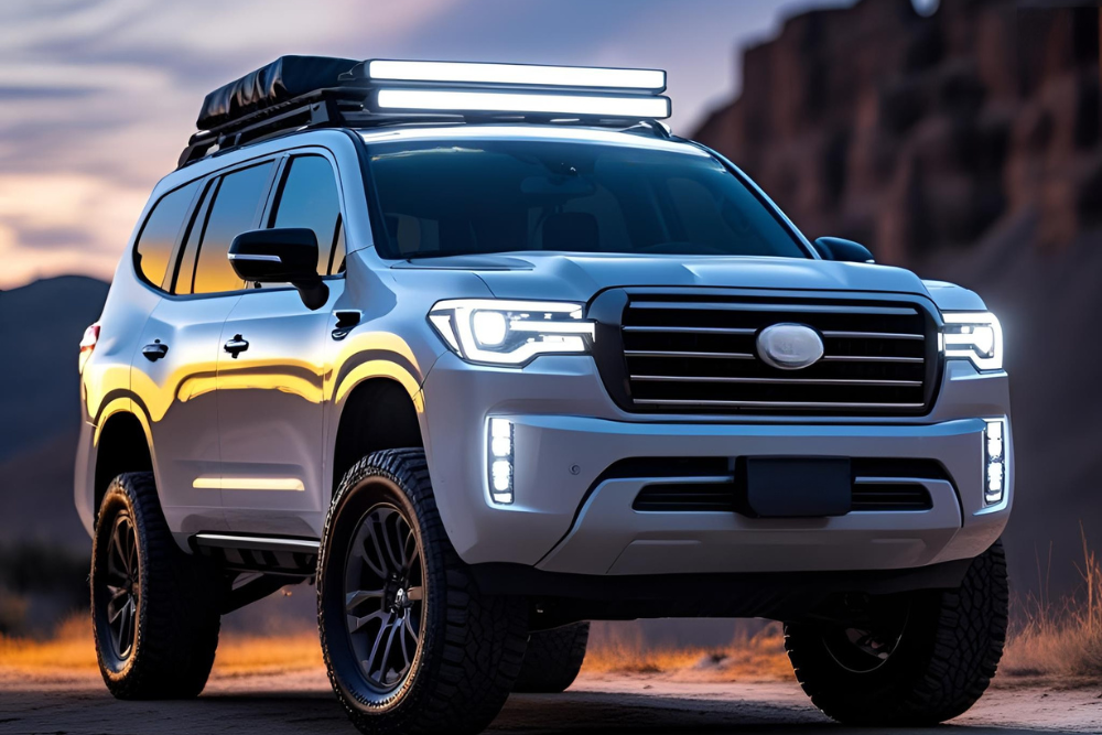 Full-sized SUV with custom light
