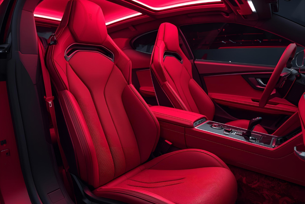 Red theme car seats