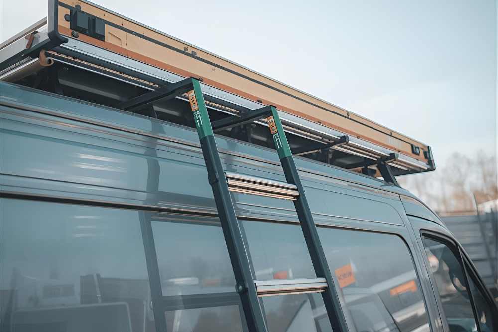 Sideways ladder rack installation