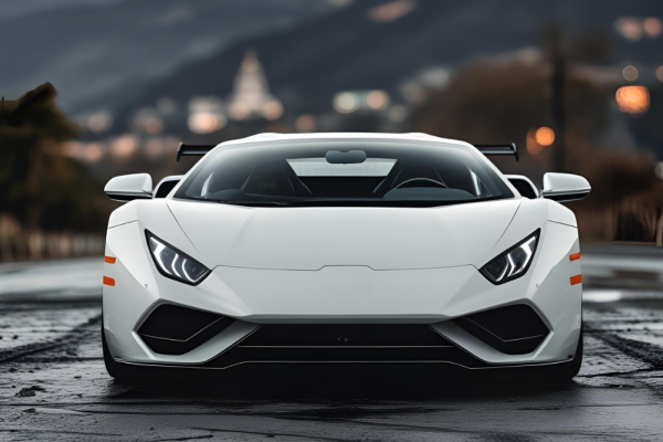 White sports car